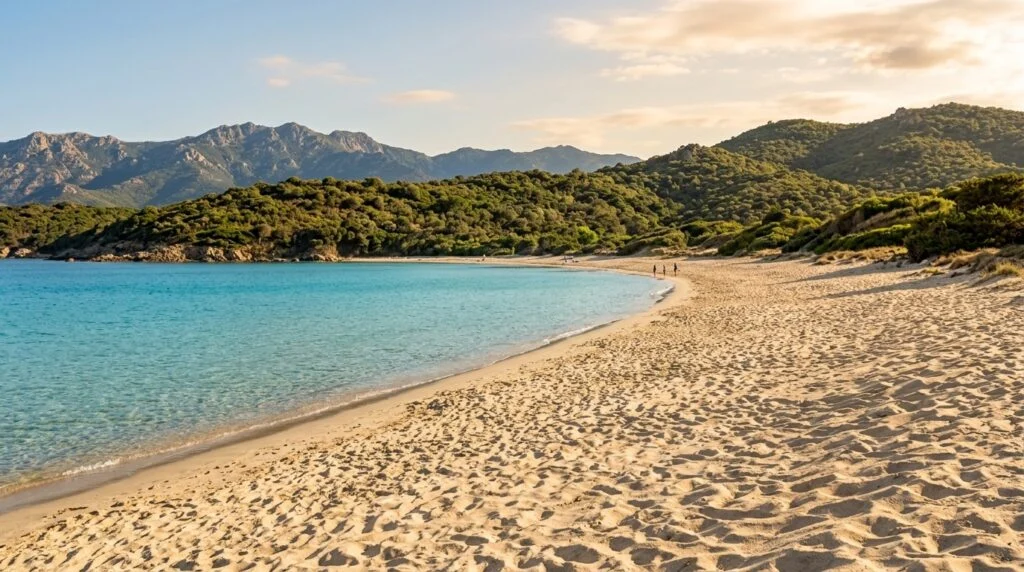Plage de Cupabia : la grande baie sauvage du nord du Valinco